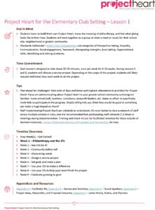 Lesson Plan: Philanthropy and the 3Ts
